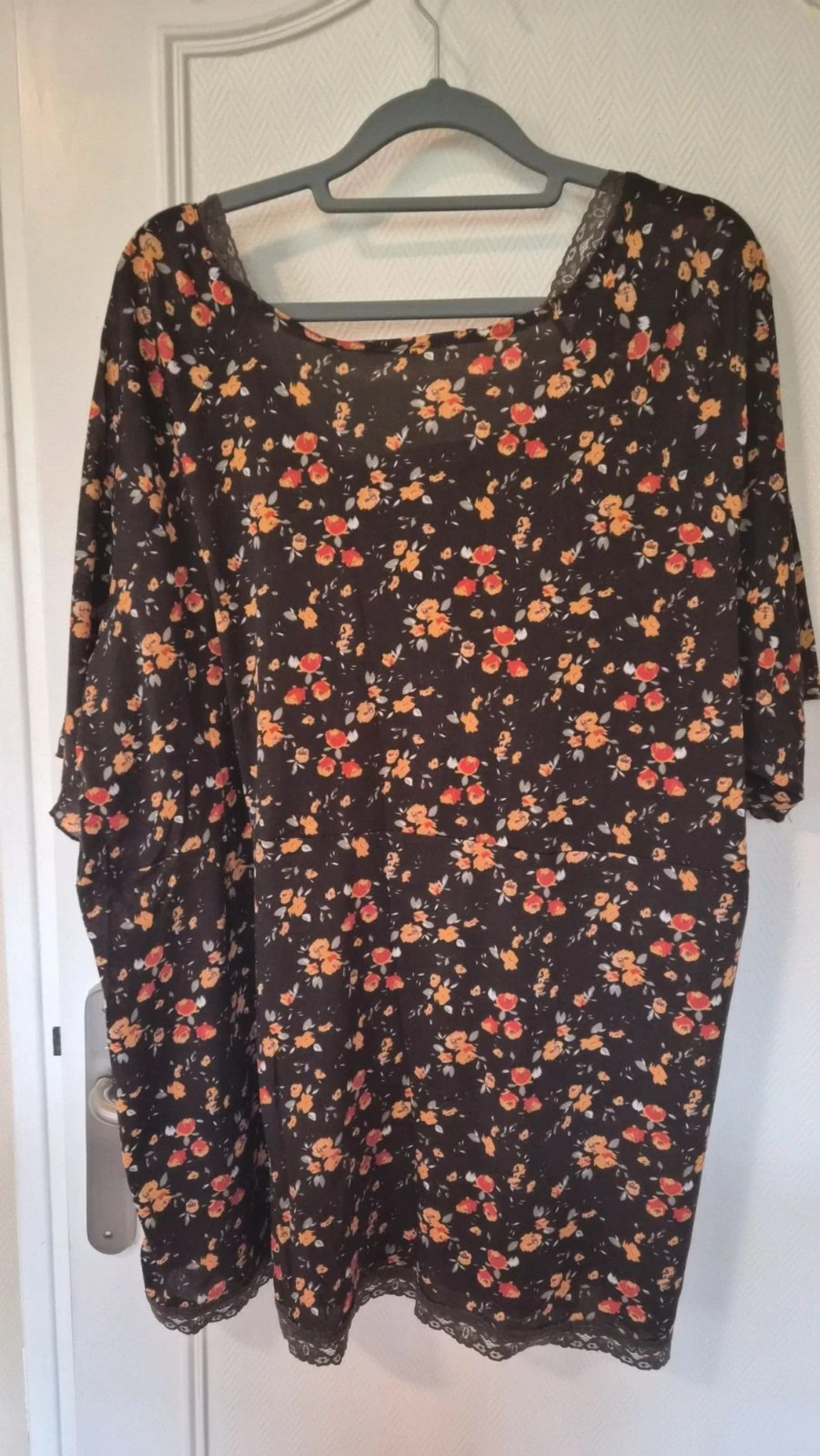 Flowy floral summer top for women size 48/50 – photo 4